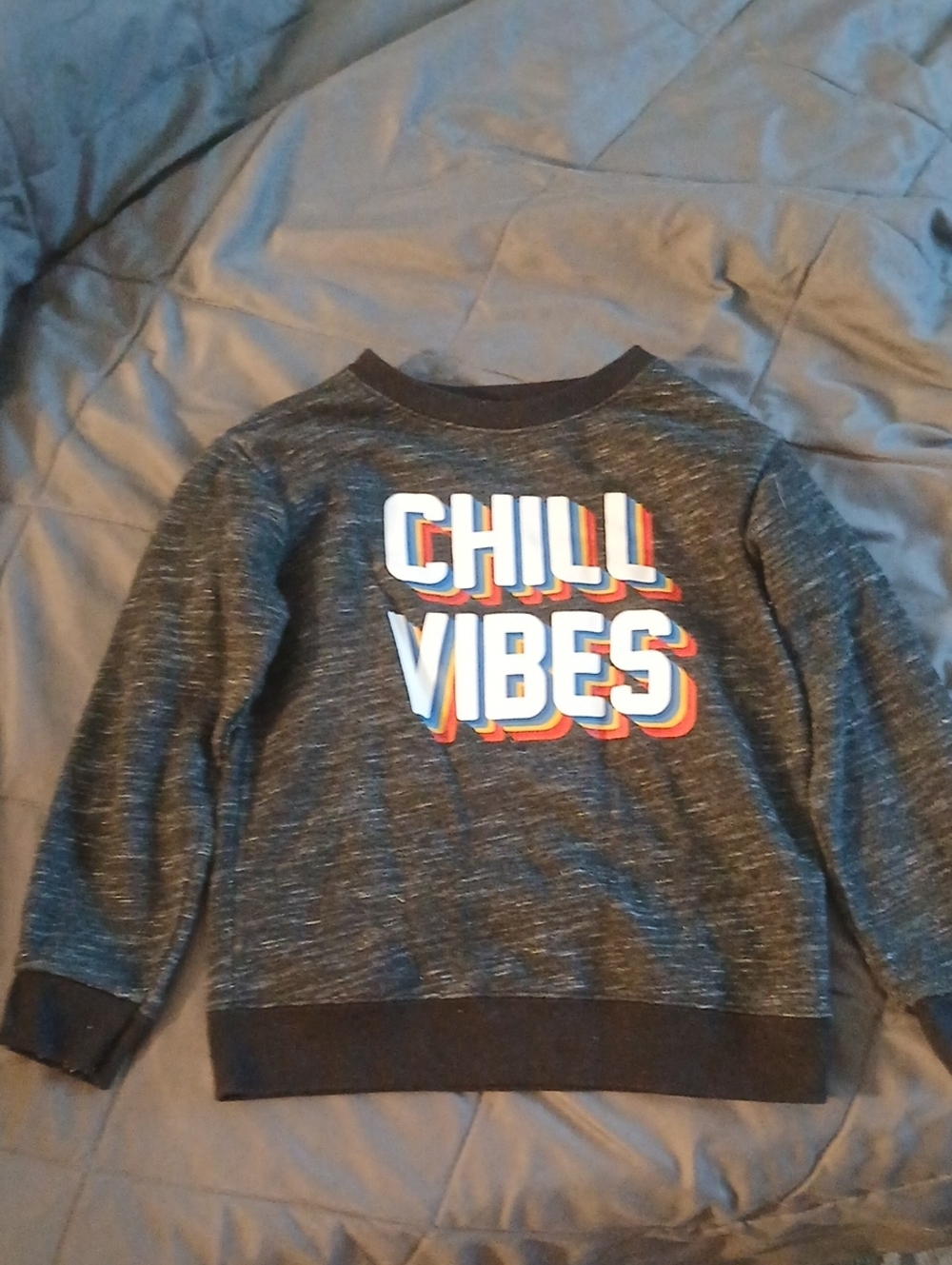Garanimals Dark Heather Gray "Chill Vibes" Graphic Sweatshirt 4TNP4
